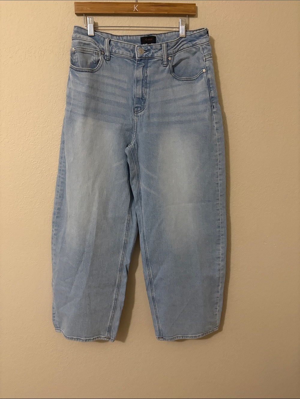 Quince cool blue Bella stretch barrel jeans